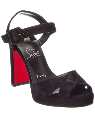 Christian Louboutin Cora Suede Sandal In Black