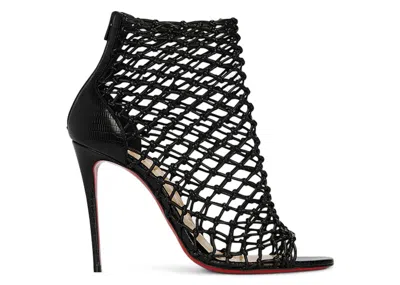 Pre-owned Christian Louboutin Corfou 100 Calf Leather Heels (women's) Sneakers In Black
