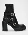 Christian Louboutin Cortinetta College Red-sole Ankle Boots In Black