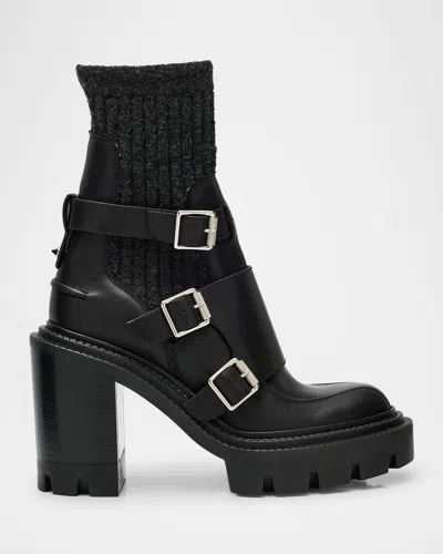 CHRISTIAN LOUBOUTIN CORTINETTA COLLEGE RED-SOLE ANKLE BOOTS