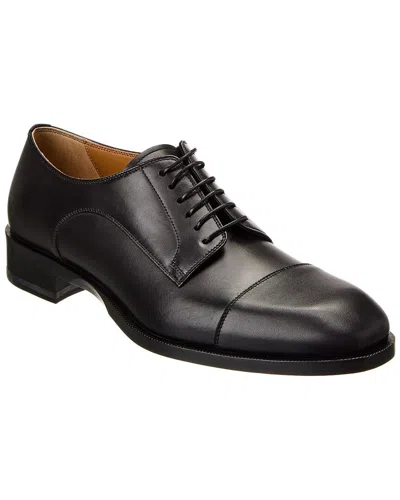 Christian Louboutin Seriox Cap-toe Leather Oxford Shoes In Black