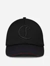 Christian Louboutin Mens Black Mooncrest Cotton-canvas Baseball Cap Xs In Black