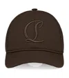 Christian Louboutin Mooncrest Adjustable Canvas Baseball Cap In Red