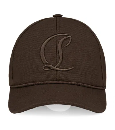 CHRISTIAN LOUBOUTIN COTTON MOONCREST BASEBALL CAP