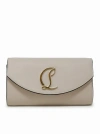 CHRISTIAN LOUBOUTIN CREAM LEATHER WALLET ON A CHAIN