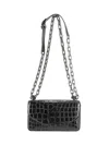 Christian Louboutin Loubi 54 Black Calf Ali Crossbody Bag In Black