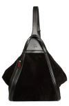 Christian Louboutin Crosta Pyramid Hobo Sling Bag In Black