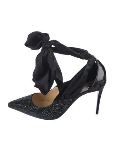 Pre-owned Christian Louboutin Crystal Crystal Embellishments Pumps In Black