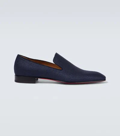 CHRISTIAN LOUBOUTIN DANDELION CANVAS LOAFERS