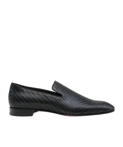 Christian Louboutin Dandelion Geometric-pattern Loafers In Blue
