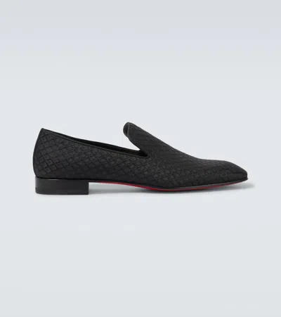 Christian Louboutin Dandelion Jacquard Loafers In Bk01 Black