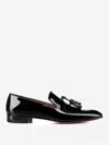 Christian Louboutin Mens Black Dandelion Tassel Patent-leather Loafers