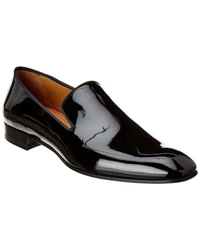 Christian Louboutin Dandelion Grosgrain-trimmed Patent-leather Loafers In Black