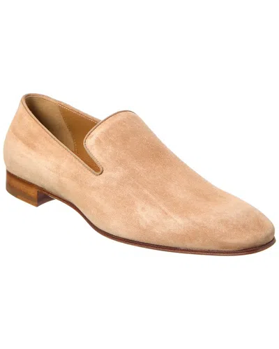 Christian Louboutin Dandelion Suede Loafer In Neutral