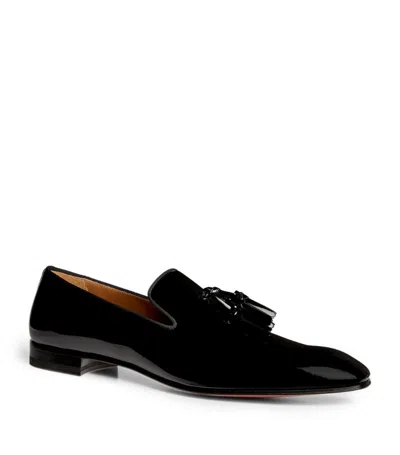Christian Louboutin Dandelion Tassel Patent Loafers In Black