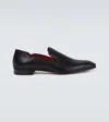 Christian Louboutin Dandy Chick Jacquard Loafers In Black/lin Loubi