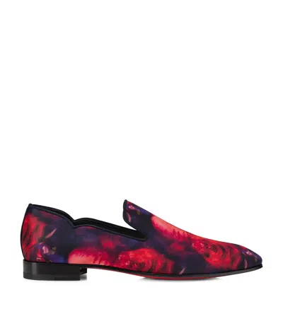 Christian Louboutin Dandy Chick Satin Floral Loafers In Multi