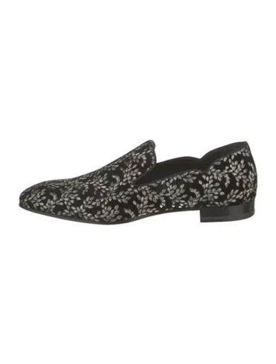 Pre-owned Christian Louboutin Dandy Chick Velvet Slippers In Black