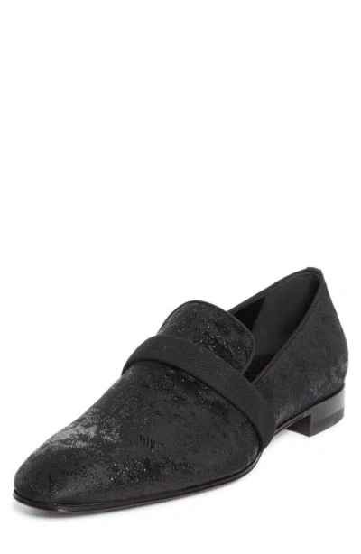 Christian Louboutin Dandy Deco Jacquard Venetian Loafer In Black