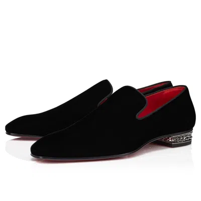 Pre-owned Christian Louboutin Dandyrocks Black Velvet Loafers Ss24