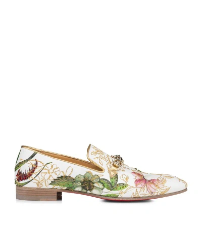 Christian Louboutin Dandyswing Floral Print Loafers In Multi