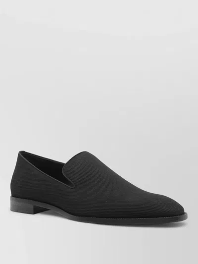 Christian Louboutin Danny Leather Loafers Round Toe Rubber Sole In Black