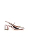 Christian Louboutin Janispikes 55 Sandals In Rose-pink Leather In Oro Rosa