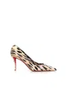 Christian Louboutin Miss Z Gigi 80 Leopard-print Patent-leather Point-toe Pumps In Leopard