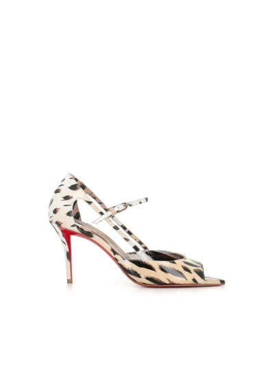 Christian Louboutin Décolleté Open Miss Z Strap 80 In Leopard