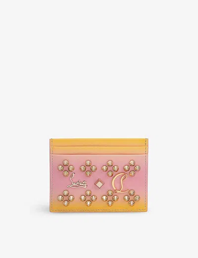 Christian Louboutin Degraftersun Kios Loubinthesky Logo-embellished Leather Card Holder