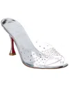 Christian Louboutin Silver Degramule Strass 85 Heeled Sandals In Silver