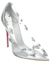 Christian Louboutin Degraqueen Embellished Pumps 100 In Silver