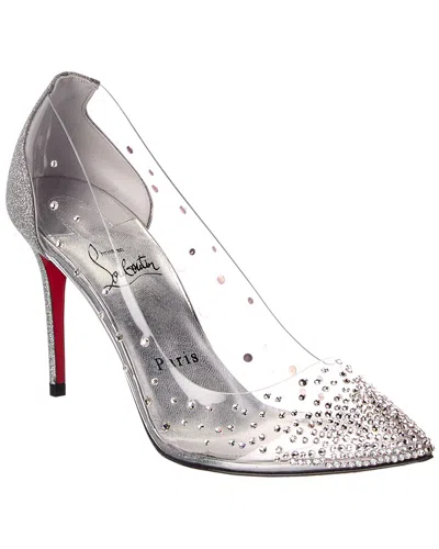Christian Louboutin Degrastrass 85 Leather Pump In Silver