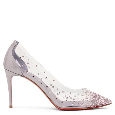 Christian Louboutin Degrastrass Embellished Pvc Mules In Vers Gummy/lin Gummy
