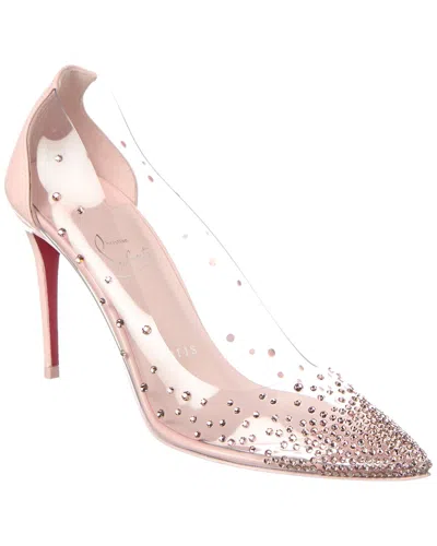 Christian Louboutin Degrastrass 85 Vinyl & Leather Pump In Pink