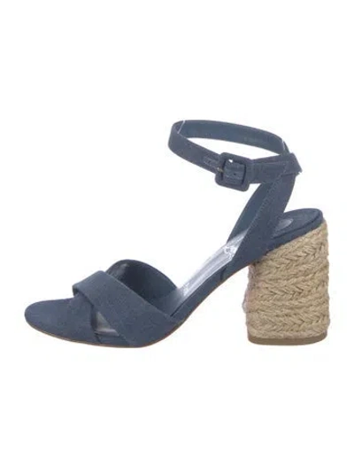 Pre-owned Christian Louboutin Denim Espadrilles In Blue