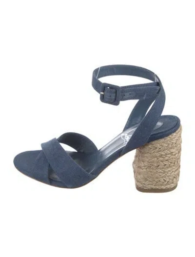 Pre-owned Christian Louboutin Denim Espadrilles In Blue