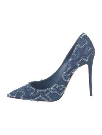 Pre-owned Christian Louboutin Denim Patterned Pumps In Blue
