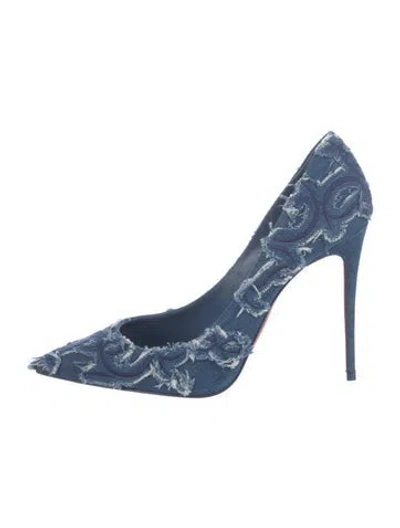 Pre-owned Christian Louboutin Denim Patterned Pumps In Blue