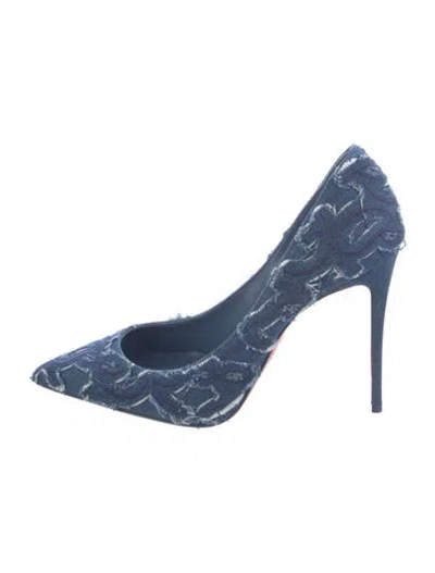 Pre-owned Christian Louboutin Denim Patterned Pumps In Blue