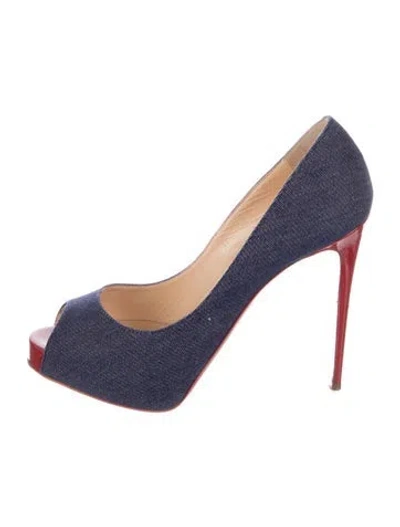 Pre-owned Christian Louboutin Denim Pumps In Blue