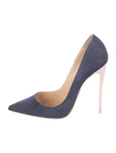 Pre-owned Christian Louboutin Denim Pumps In Blue