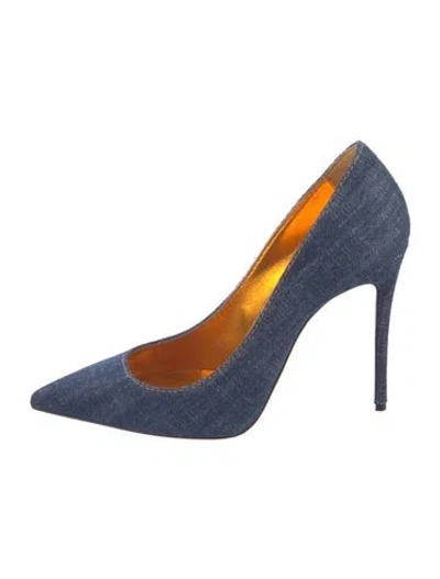 Pre-owned Christian Louboutin Denim Pumps In Blue
