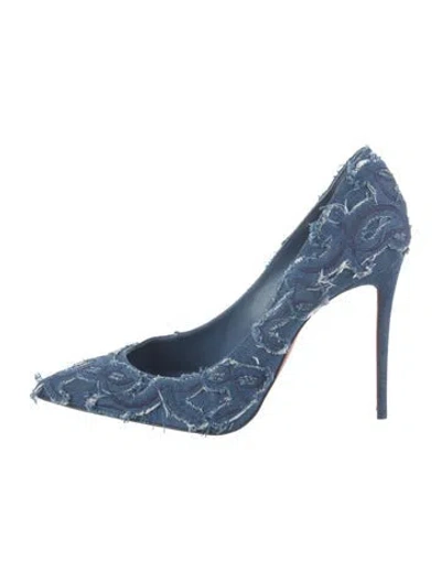 Pre-owned Christian Louboutin Denim Pumps In Blue
