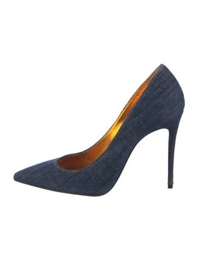 Pre-owned Christian Louboutin Denim Pumps In Blue