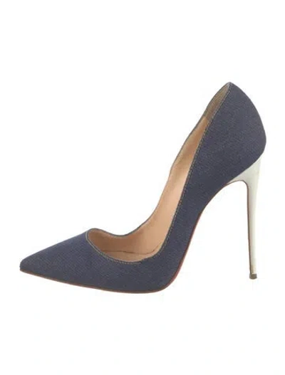 Pre-owned Christian Louboutin Denim Pumps In Blue