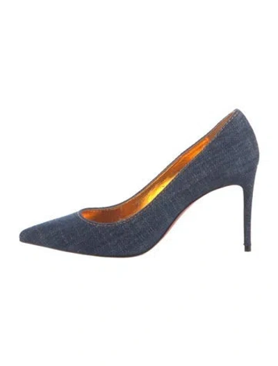 Pre-owned Christian Louboutin Denim Pumps In Blue