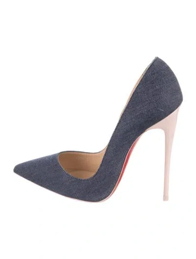 Pre-owned Christian Louboutin Denim Pumps In Blue