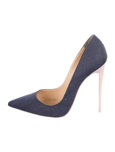Pre-owned Christian Louboutin Denim Pumps In Blue