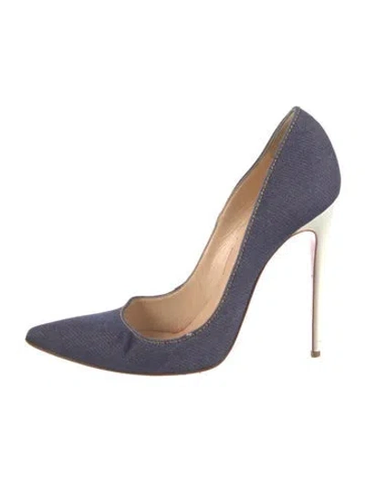 Pre-owned Christian Louboutin Denim Pumps In Blue